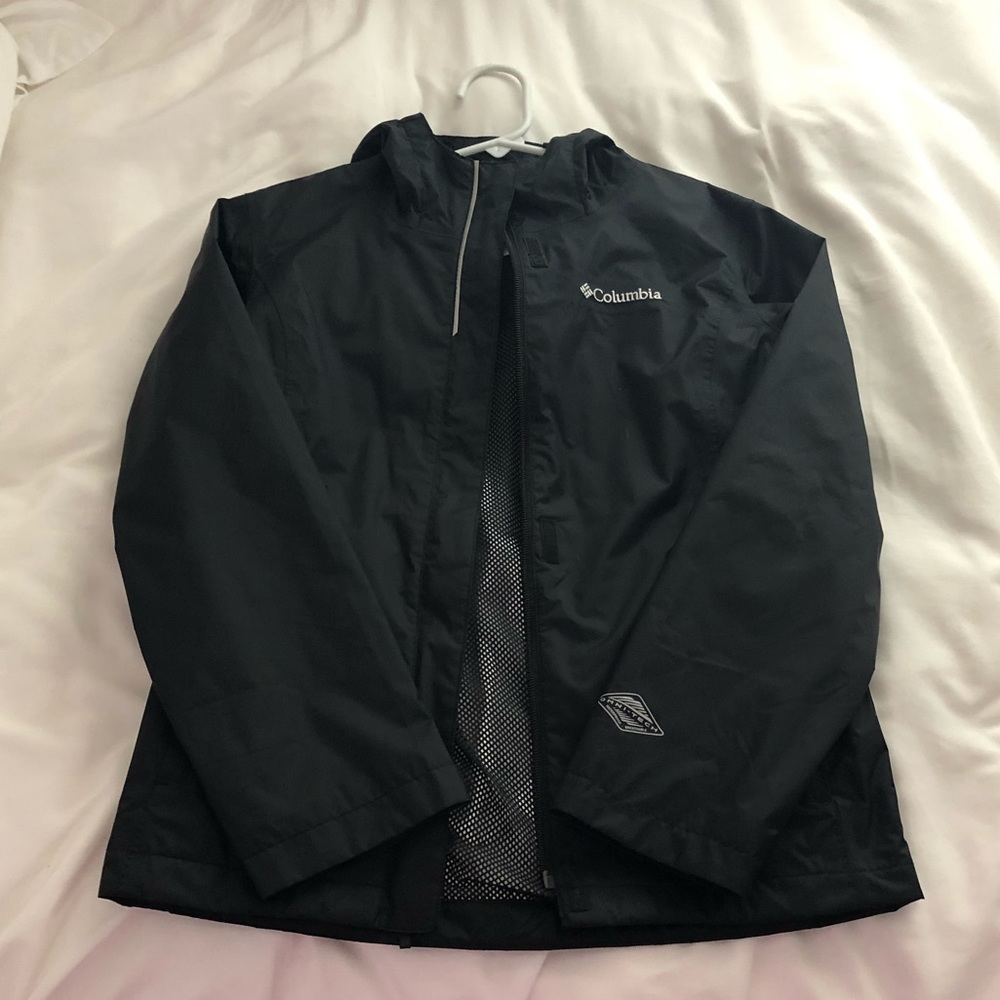 Kids Black Columbia Rain Jacket